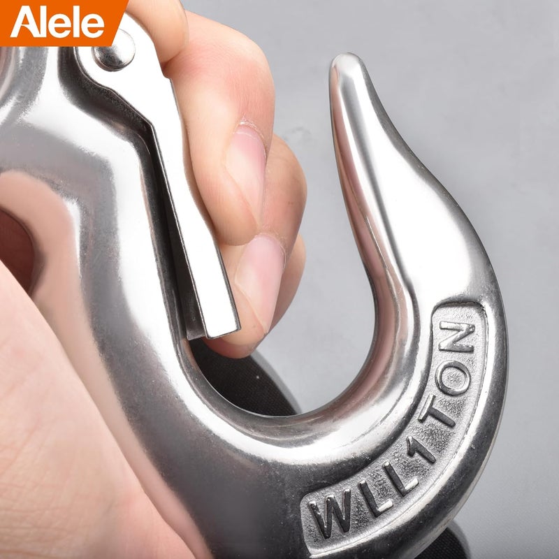 Alele Grab Hooks,1T Crane Scale,Slip Hooks,Stainless Steel Lifting Hook Rigging Accessory (Grab Hooks 1000kg) - Image 2